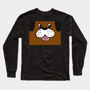 Brown Doggie with Black Ears Long Sleeve T-Shirt